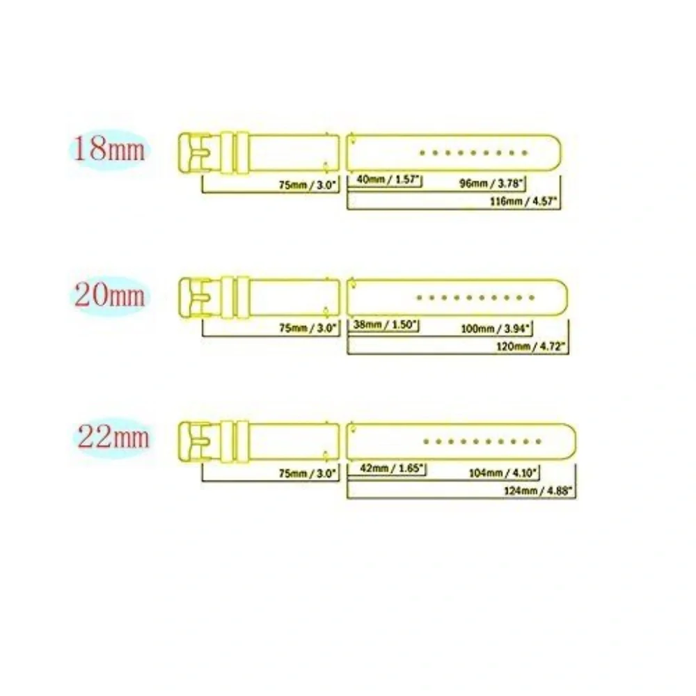 Silicone Quick Release Replacement Band Metal Buckle 22mm Spring Bars Flowers